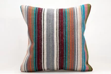 Kilim Pillow Cover, 20x20 in, Decorative Sofa Cushion, Handmade Boho Pillow