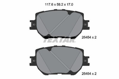 TEXTAR Bremsbelagsatz Scheibenbremse 2645401 für LEXUS IS 3 250 GSE30_ GSE30R