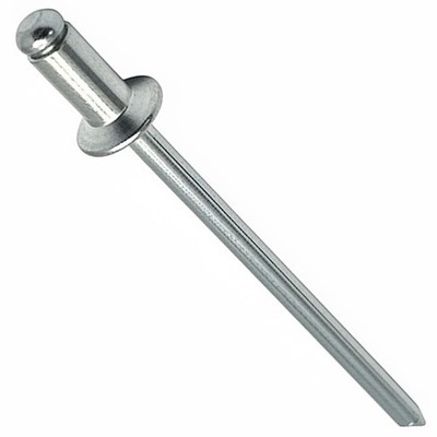 Aluminum Pop Rivets 1/8'' x 1/8'' 4-2 Steel Mandrel Flat Countersunk Head Qty 25