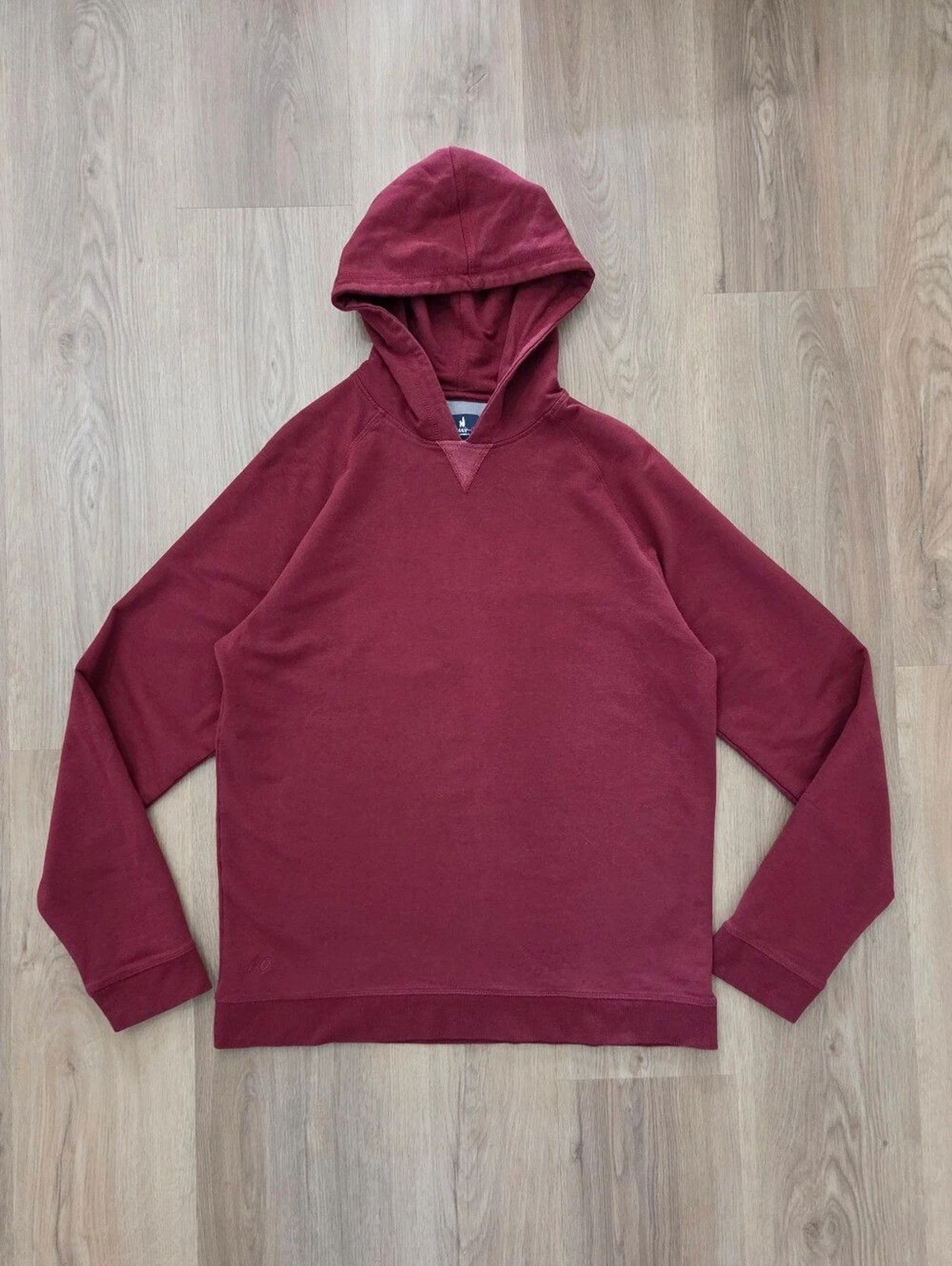 NWOT Johnnie-O Amos French Terry Hoodie Sweatshirt M Maroon Athleisure Minimal