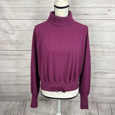 Sweaty Betty Womens Melody Luxe Fleece Pullover Size UK Small US 6 Pink Purple