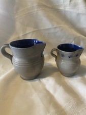 Old North Carolina Pottery cobalt decorated pitcher-Jugtown