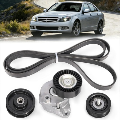 #ad Drive Belt Tensioner Idler Pulley Serpentine Belt Kit Mercedes ML320 ML350 W163 $68.56
