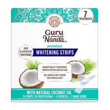 Coconut Oil Infused Teeth Whitening Strips Kit 7 Treatments Enamel Safe