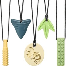 Sensory Chew Necklaces for Aggressive Chewers - Silicone Chewelry for Autism,...
