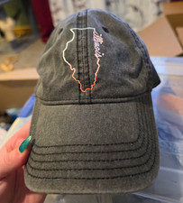 Gray Adjustable Baseball Cap Hat Illinois Sta...