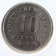 Deutsches Reich  10 Pfennig   1917 J  Eisen