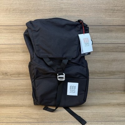 Topo Designs Y-Pack Laptop Flap Backpack Daypack Hiking Black New