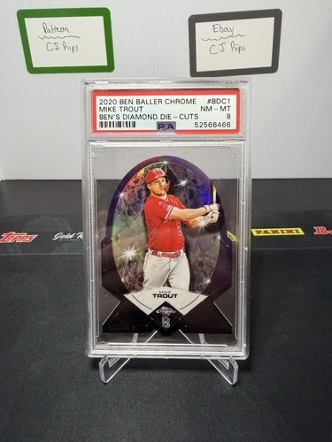 PSA 8 Mike Trout 2020 Topps Chrome BEN BALLER Ben's Diamond Die-Cuts BDC1