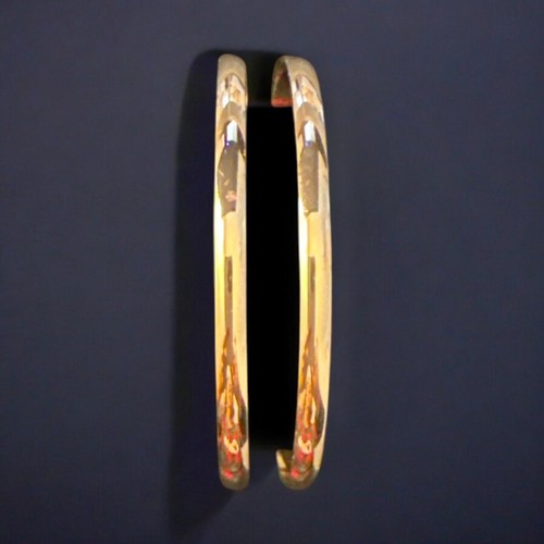 Gold Plated Bangle Bracelet, Smooth Pattern Throughout The Bangle - Picture 2 of 4
