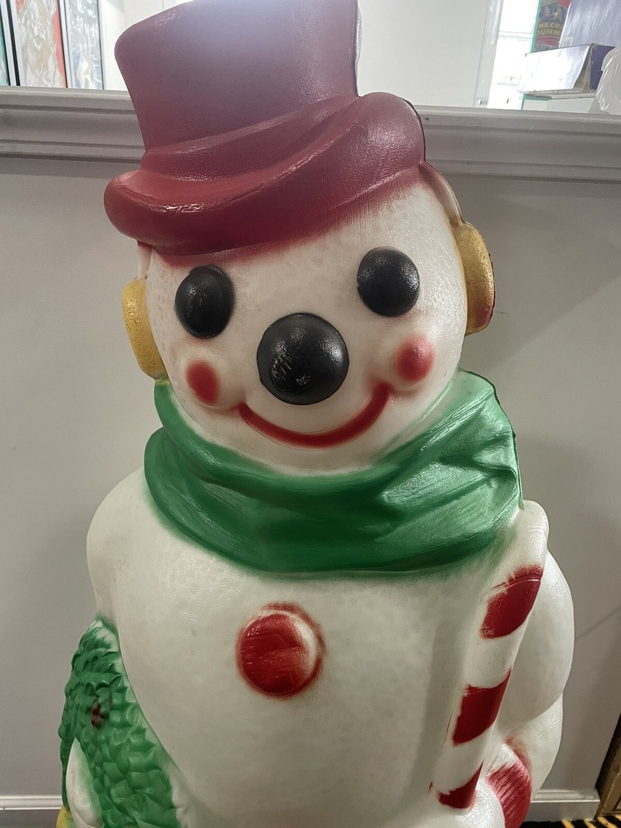 Vintage 1968 Empire 48 Inch Snowman Christmas Wreath Candycane