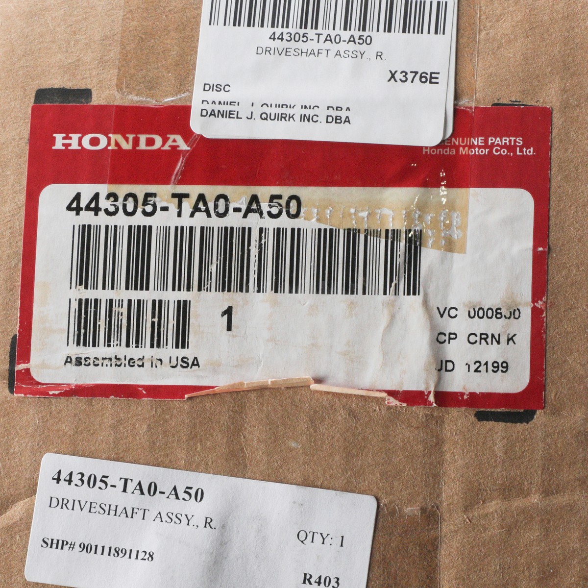 Passenger Side Outer Axle Shaft Automatic Transmission Fits