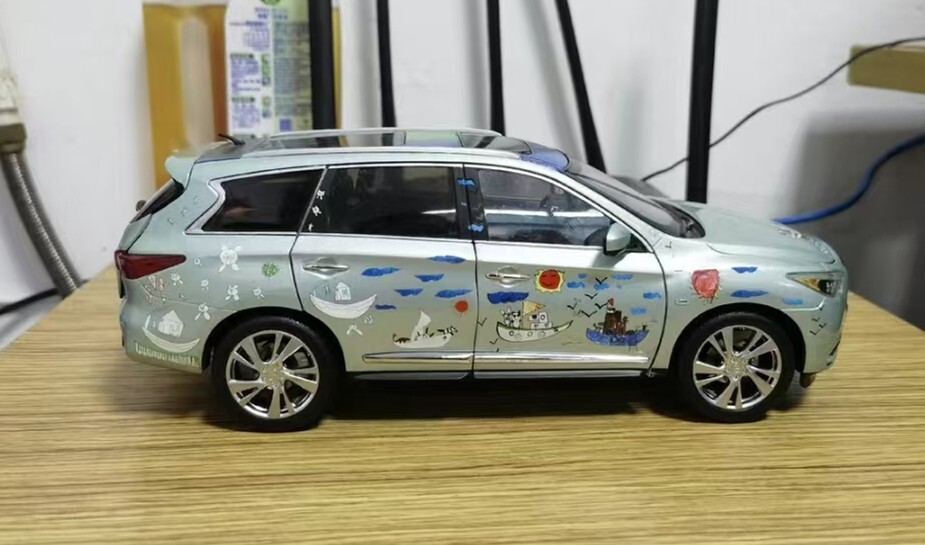 ま*昌様 1:18 INFINITI インフィニティ QX60 白 ミニカー モ 1/18 Dealer Edition 2014 Infiniti QX60 (White) Diecast Car