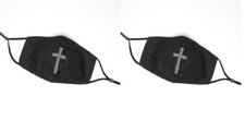2 Pack -  Glitter Cross Face Mask Super Soft ...
