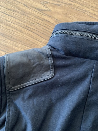 rag & bone UTILITY HOODED TRIM LEATHER JACKET color BLACK size S - Picture 4 of 16