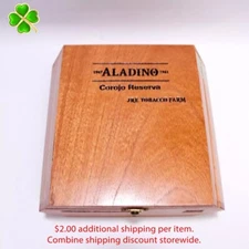 Aladino Toro Corojo Reserva Empty Wood Cigar Box 6.75" x 7.25" x 3.25"
