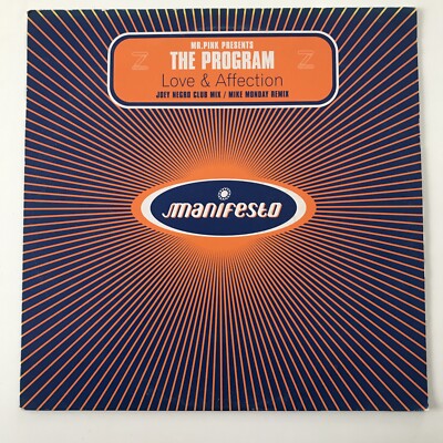 The Program - Love & Affection House 12  Vinyl Manifesto Records Top Condition