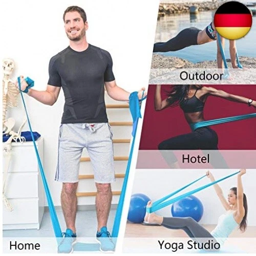 Fitnessbänder Set - Gymnastikband Widerstandsbänder Elastisch Stretching Bänder - Bild 7 von 7
