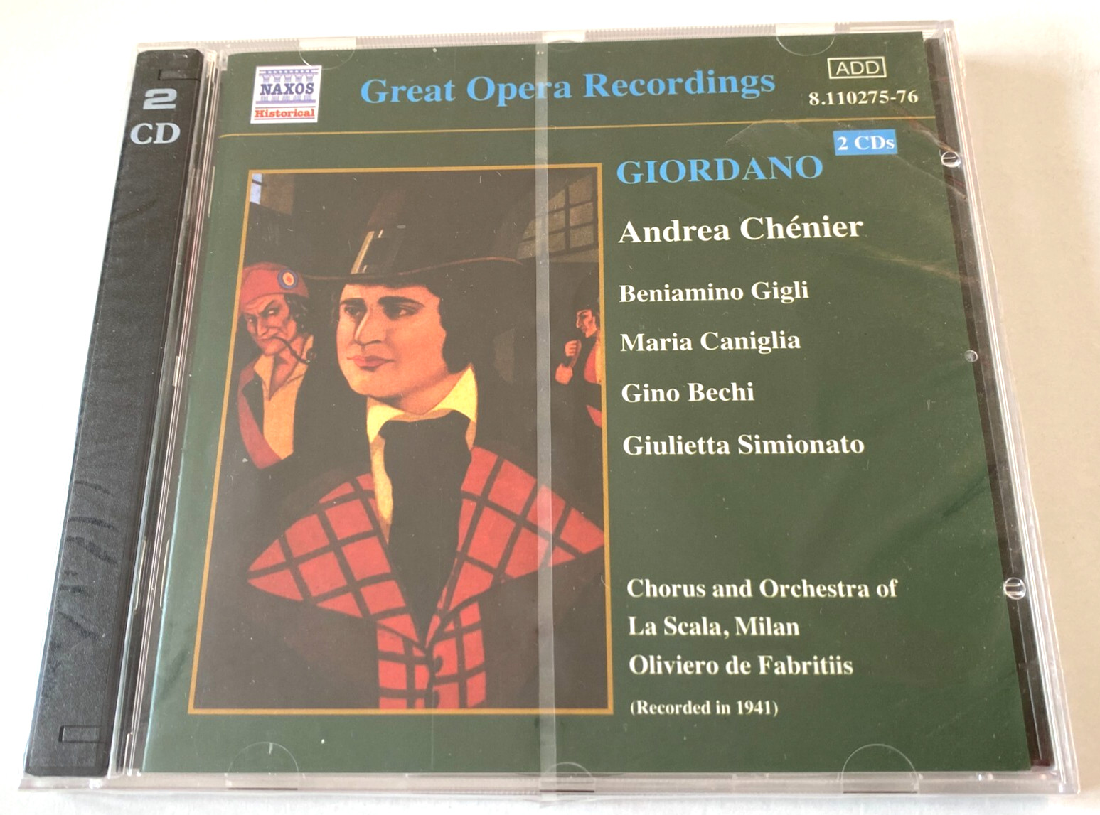Umberto Giordano - Andrea Chenier Sealed 2x CD Albums 2003 Naxos Beniamino Gigli