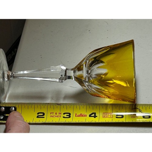 Ajka Design Guild Crystal Wine Glasses 4 In Box Amber, Emerald, Ruby, Cobalt - Picture 5 of 9