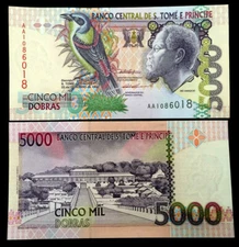 SAINT THOMAS - SAO TOME 5000 Banknote World Paper Money UNC Currency Bill Note  