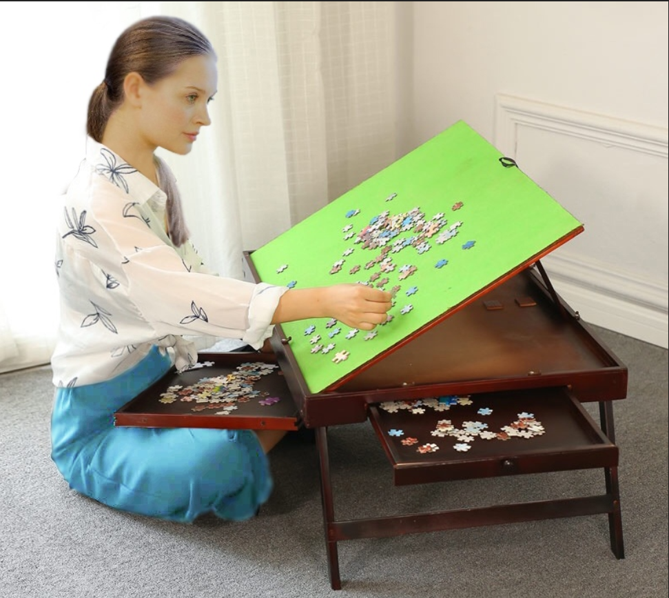 Jigsaw Puzzle Table Storage Tilting 