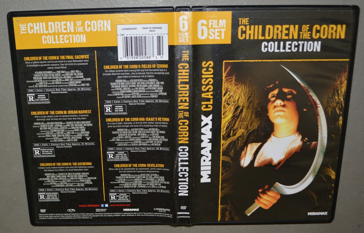 2 DVD set - The Children of the Corn Collection - 6 Film Set