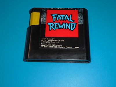 Fatal Rewind (Sega Genesis, 1991) Tested Authentic | eBay