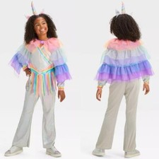 Girls Hyde  Eek ROCK STAR UNICORN Halloween Costume Size Sm M Lar Cape NWT