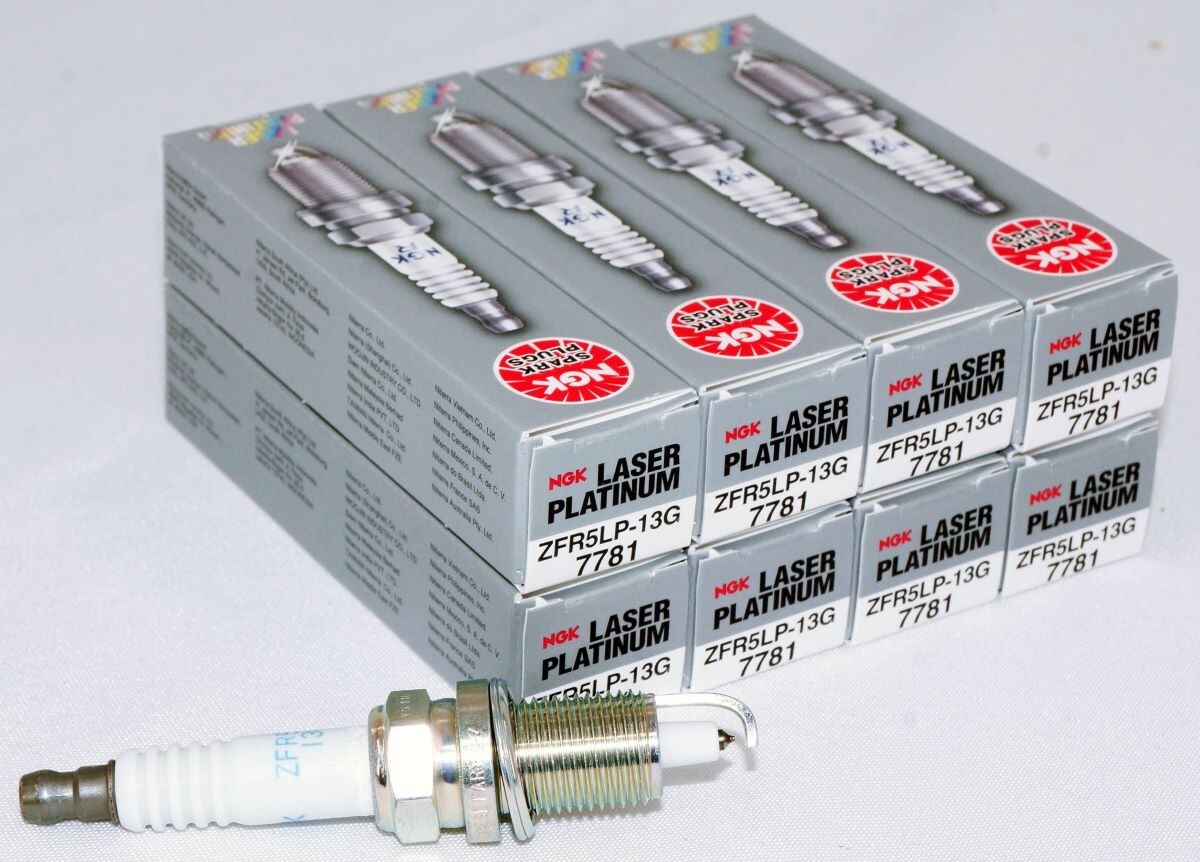 Set of 8 NGK 7781 Premium Spark Plug Laser Platinum ZFR5LP-13G