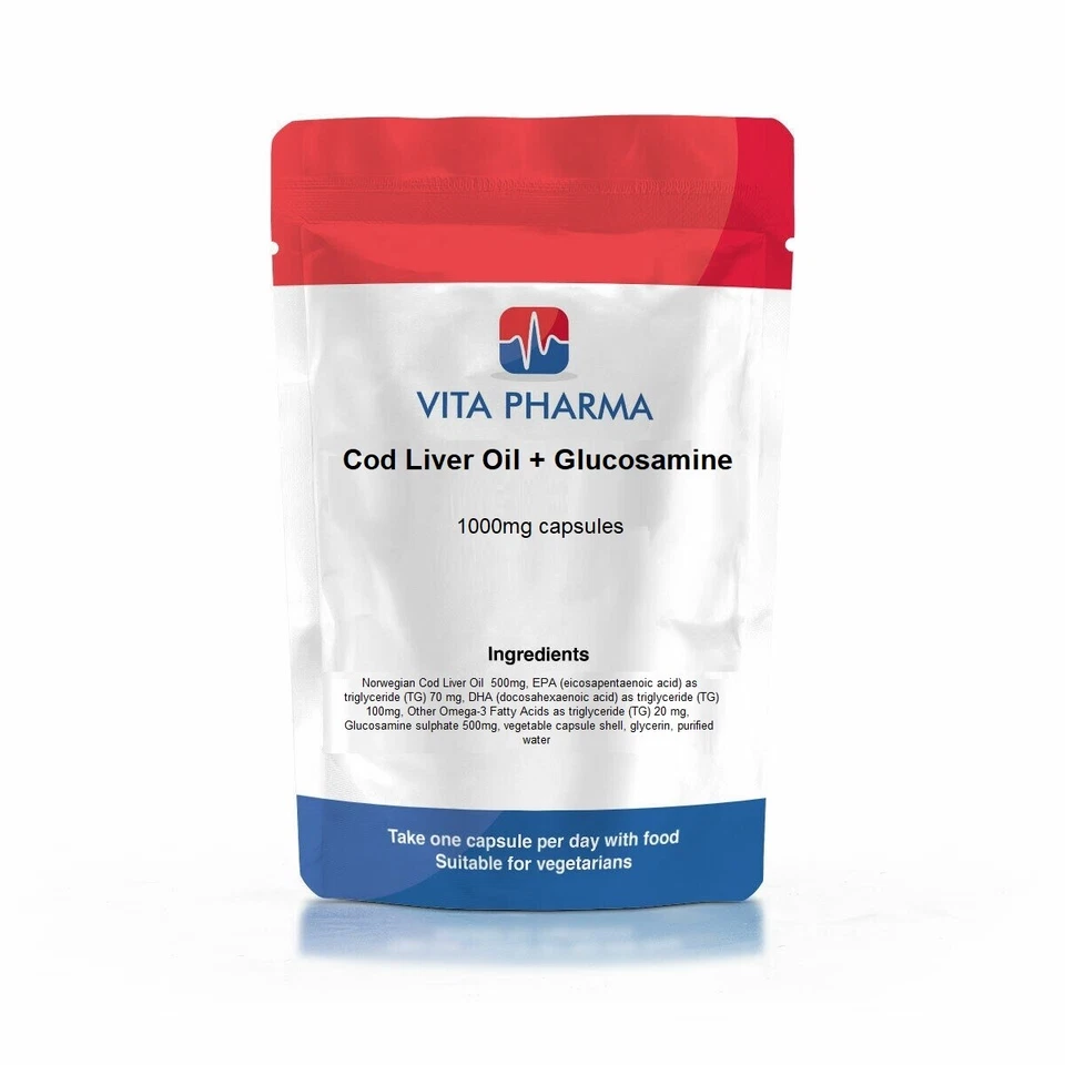 Cod Liver Oil + Glucosamine 1000mg softgels VITAPHARMA