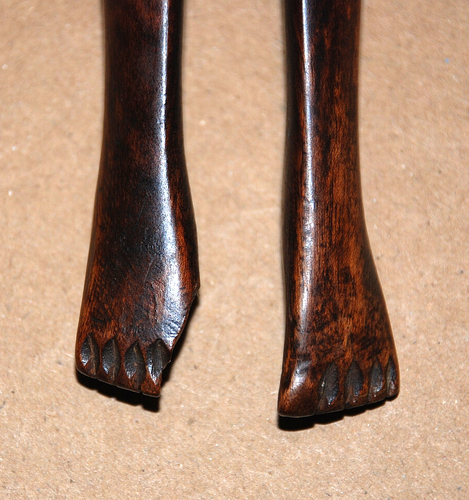 Erotic Figural Risque Sexy Lady Nutcracker 13" Hand Carved Wood Topless 1940's - Picture 17 of 19