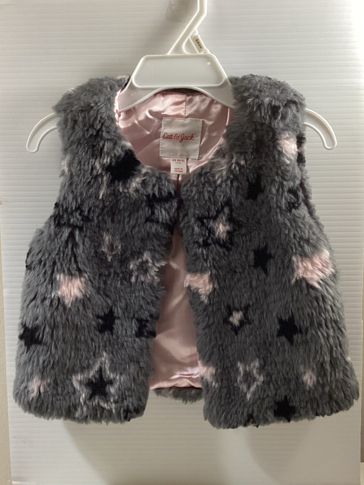 Cat And Jack Fur Vest With Star Pattern Size XS (Size 4/5) | eBay