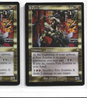 RETRO FRAME Pyre Zombie Dominaria Remastered Magic The Gathering MTG