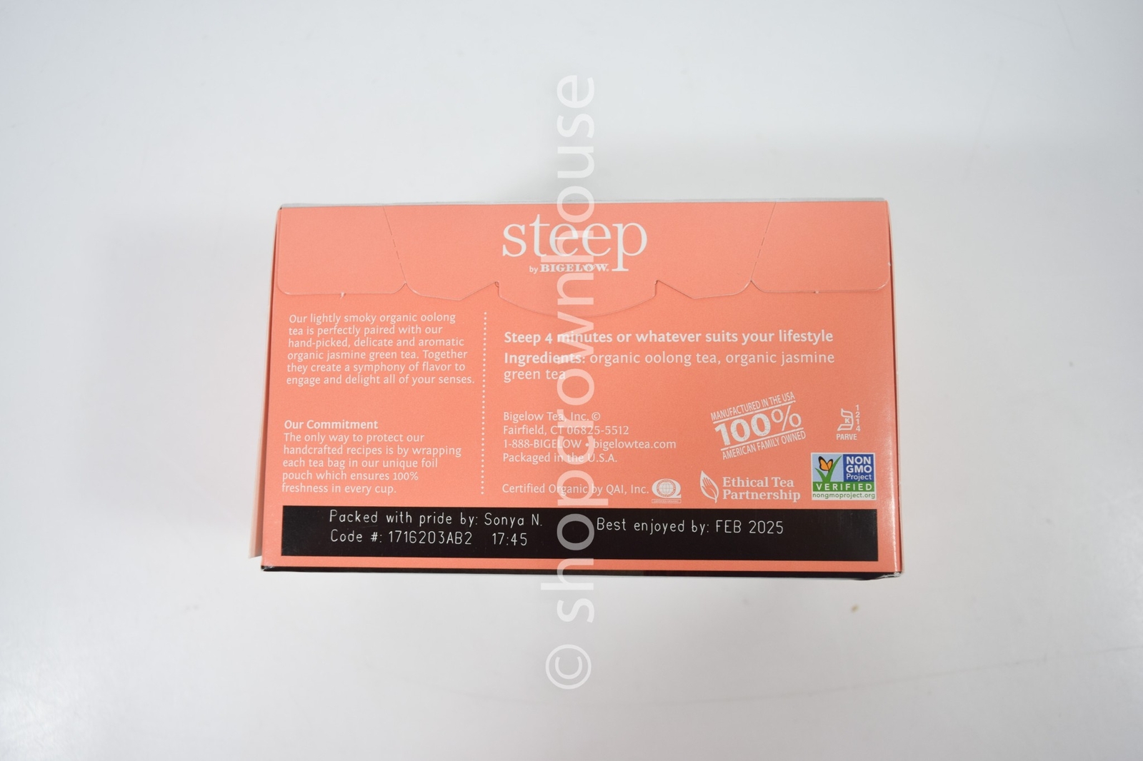 2 Steep OOLONG & JASMINE Green Tea Organic Non GMO 1.28oz 02/2025