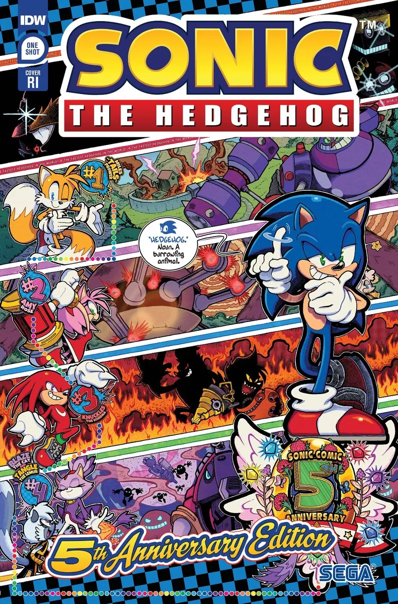 Sonic the Hedgehog 5th Anniversary #1, Select Covers