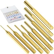 Premium Brass Punch Set – 8 Pcs Professional Brass Drive Pin Punch Set