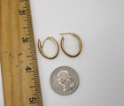 14K Yellow Gold Oval Hoop EArrings .85" — photo 7