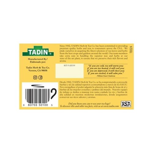 TADIN MANZANILLA 24 BAGS 0.76oz (PACK OF 2) - Afbeelding 4 van 6
