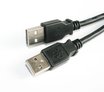 1m USB 2.0 Daten-Kabel Stecker Typ A / A PC Computer schwarz 1,0 m Hi-Speed