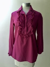 1990s Christian Lacroix Jeans Ruffled Cotton Shirt