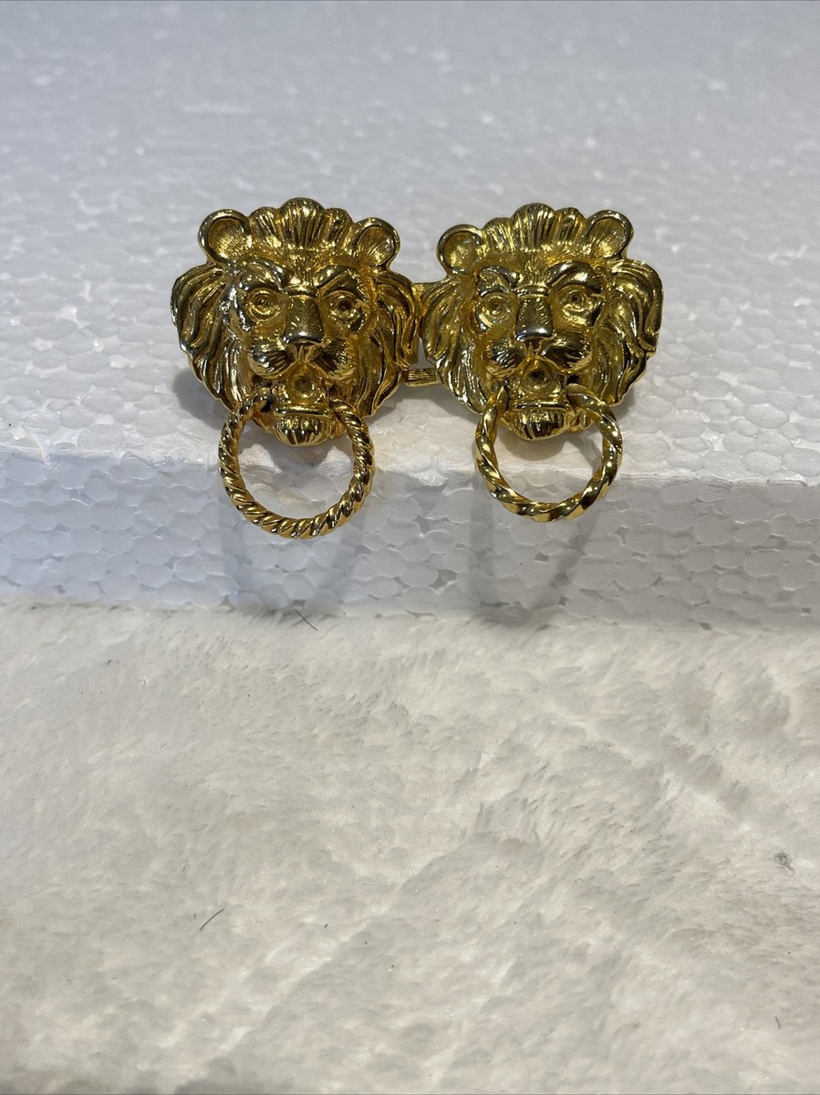 VINTAGE 1974 MIMI di N ICONIC LION HEAD DOOR KNOCKER BELT  display picture 1
