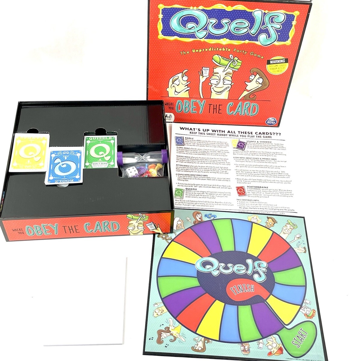 QUELF BOARD GAME PARTY GAME 3-8 PLAYERS COMPLETE W/ BOX RARE