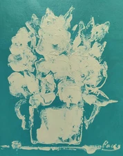 Original Painting Flowers Still life Signed Art hand painted