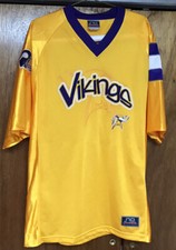 “Rare” Gold MINNESOTA Vikings EST 1961 Adult Large Polyester  #61 Jersey