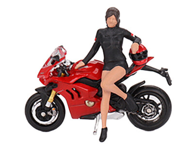 Mini GT Ducati Panigale V4 S Motorcycle Red W/Figure 1/64 Diecast
