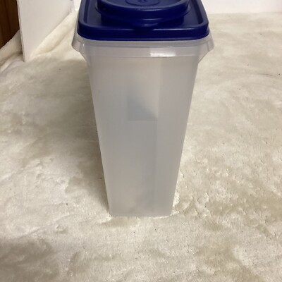 Tupperware Modular Mate Cereal Keeper Bottom #469-14 Blue Lid #471-11 EUC