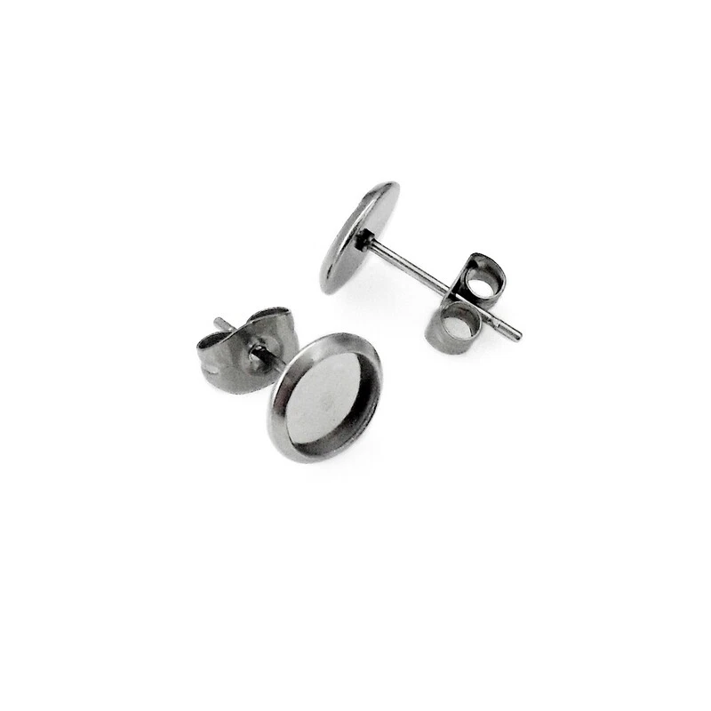 Cabochon store earring settings