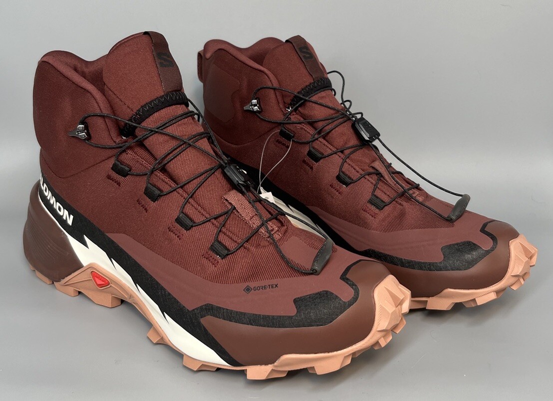 Stivali Salomon Cross Hike Mid GTX 2 donna taglia 9 5 scarpa marrone rosso marrone nuovi