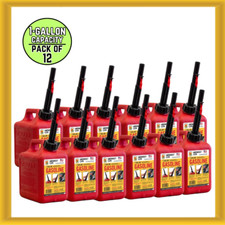 Midwest Can 1-Gallon Auto Shut Off Gasoline Can with Quick-Flow Spout 12 Pack